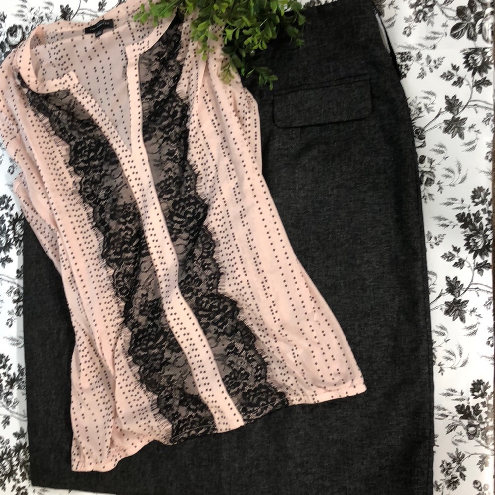 Worthington Dark Gray Pencil Skirt